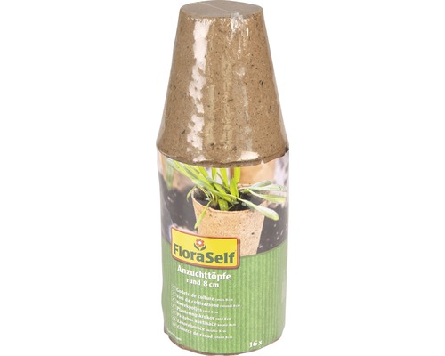 FloraSelf zaailingpotjes Ø 8 cm, 16 stuks