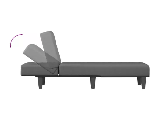 Prolenta Premium - Chaise longue gris foncé tissu