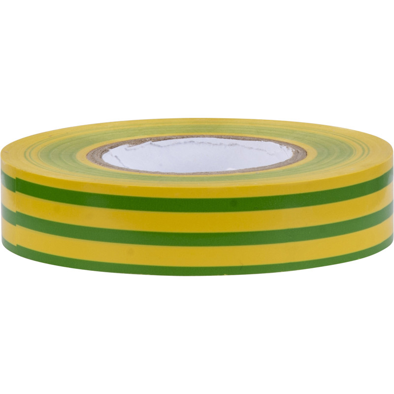 Isolatietape Groen/geel 19mmx33m