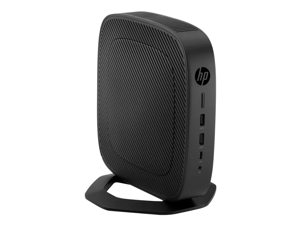 HP t640 - Tynd klient - SFF - 1 x Ryzen Embedded R1505G / op til 3.3 GHz - RAM 8 GB - flash 32 GB - Radeon Vega 3 - Gigabit Ethernet - Windows 10 IoT Enterprise for Thin Clients 64-bit - skærm: ingen - tastatur: tysk