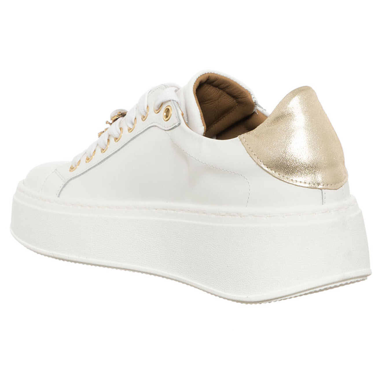 Loretta Pettinari Sneakers en Cuir Ezzi blanches
