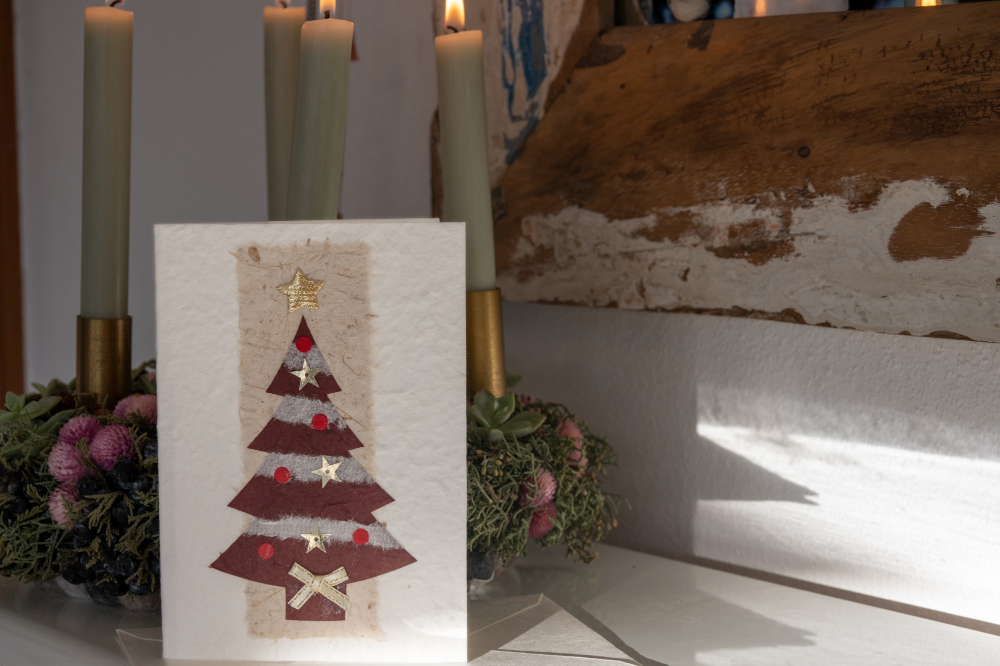 Grußkarte Weihnachtsbaum, rot, T 17 cm, B 12 cm günstig bestellen