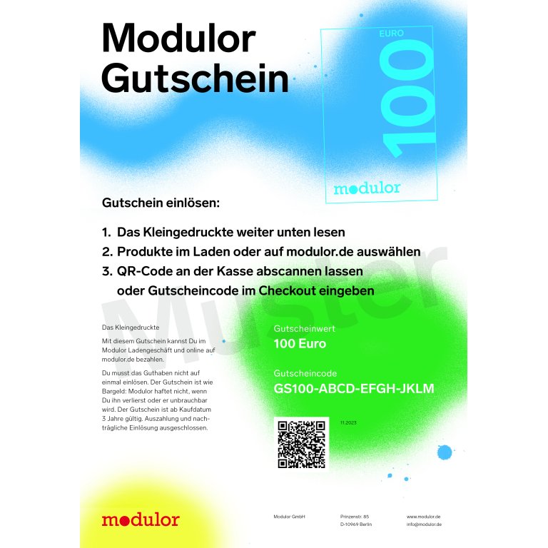 Modulor Gutschein