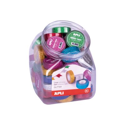 Apli Kids - Ruban adhésif à paillettes - 15 mm x 5 m - disponible dans différentes couleurs