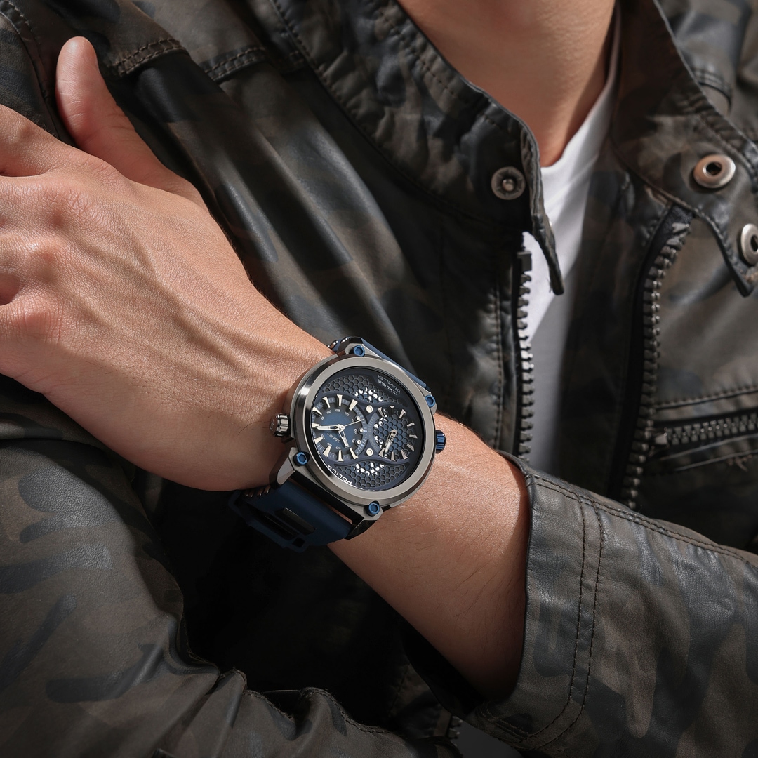 Police Boa Dual Time Blau / Grau