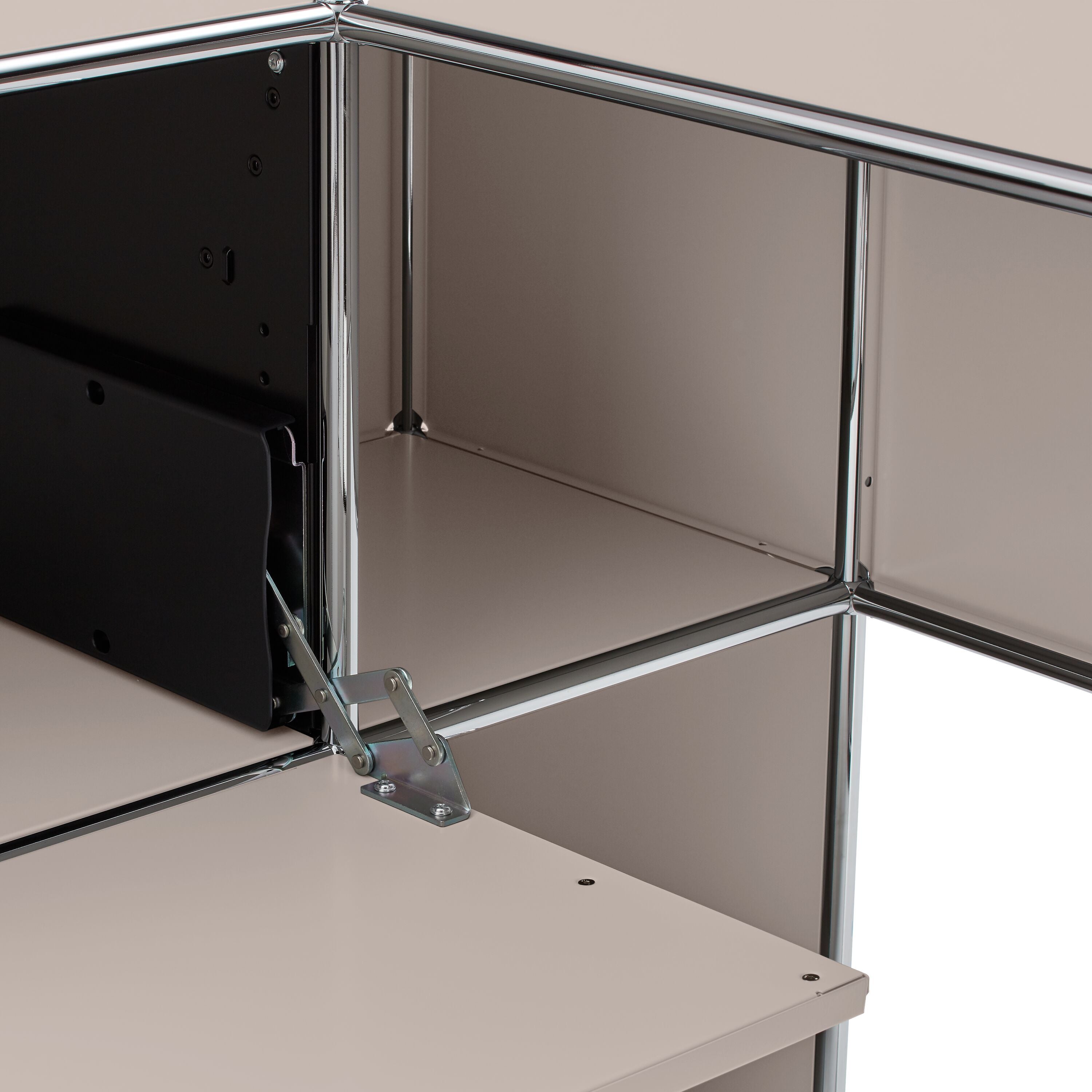 FLEXCUBE Eckschreibtisch - Taupe / B: 152.0 cm x T: 115.0 cm x H: 80.0 cm