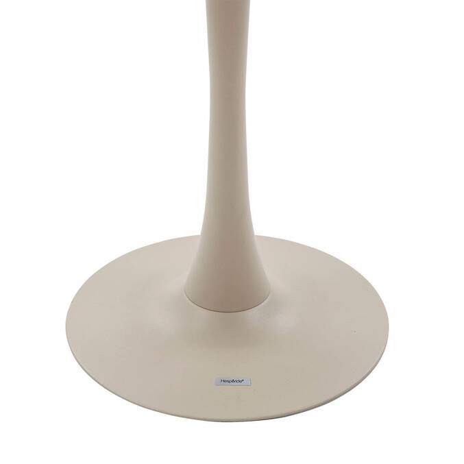 Table de jardin bistro OVIALON Effet bois Lin & Argile
