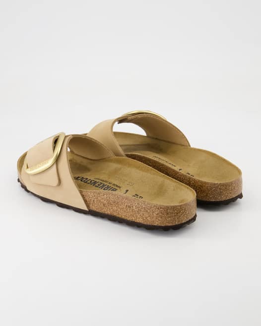 Birkenstock Madrid Big Buckle Pantoletten in Beige