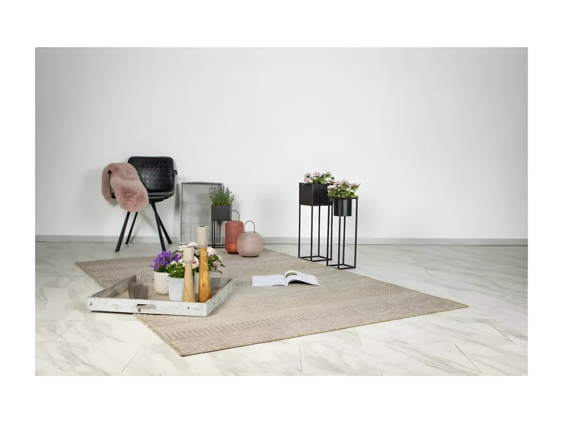 Tapis 170x120cm, design C303A coloris naturel - Confort et élégance pour votre intérieur