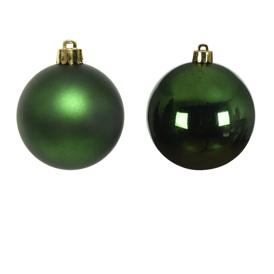 Decoris Kleine kerstballen - 18x - donkergroen - D4 cm - glas