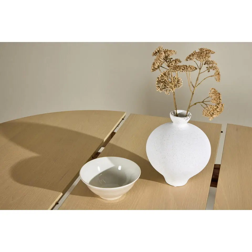Eettafel Uitschuifbaar - Naturel MDF - 110x110x75cm - Gilda