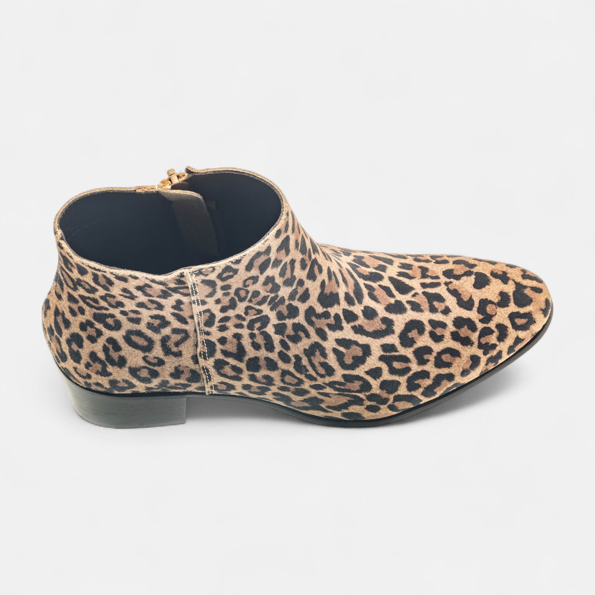 Bottines Femme en cuir cognac