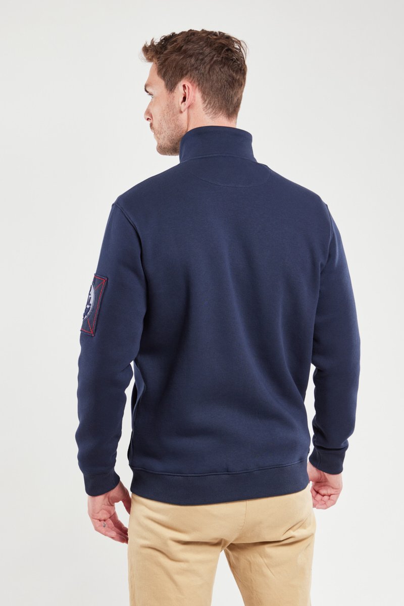 Gilet zippé avec écusson - coton