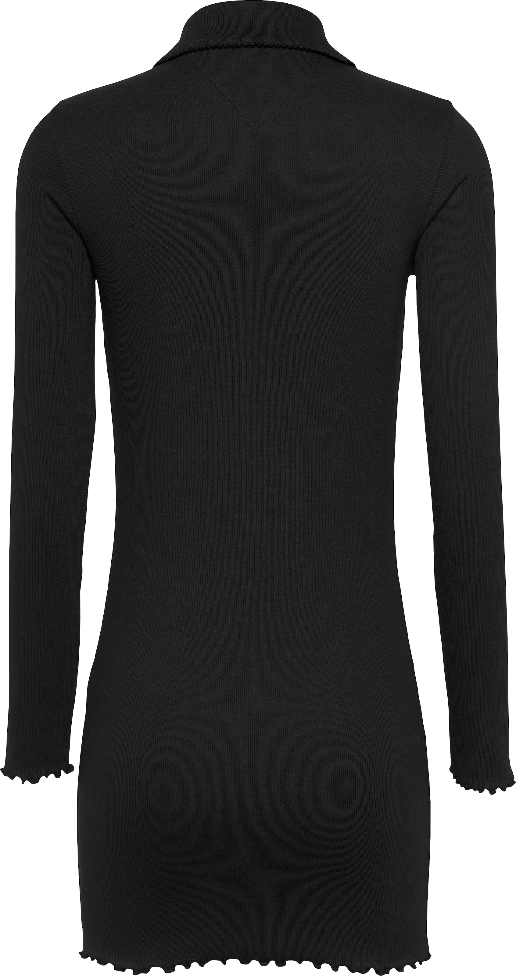 Tommy Jeans Polokleid »TJW LS SCALLOP RIB POLO DRESS« in Mini-Länge