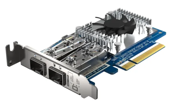 QNAP QXG-25G2SF-CX6 - Netværksadapter - PCIe 4.0 x8 lavprofil - 25 Gigabit SFP28 x 2 - for QNAP TS-H2490FU