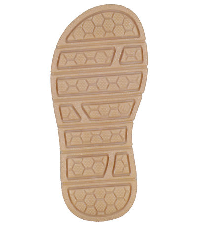 Pom Pom Sandalen - Klettband - Alt Rose