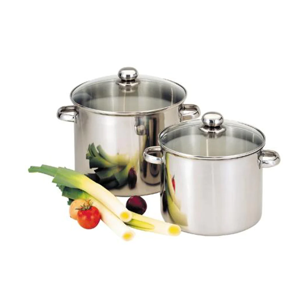 Lot de 5 Traiteurs inox + couvercles verre 24/26/28/30/32 cm Baumalu