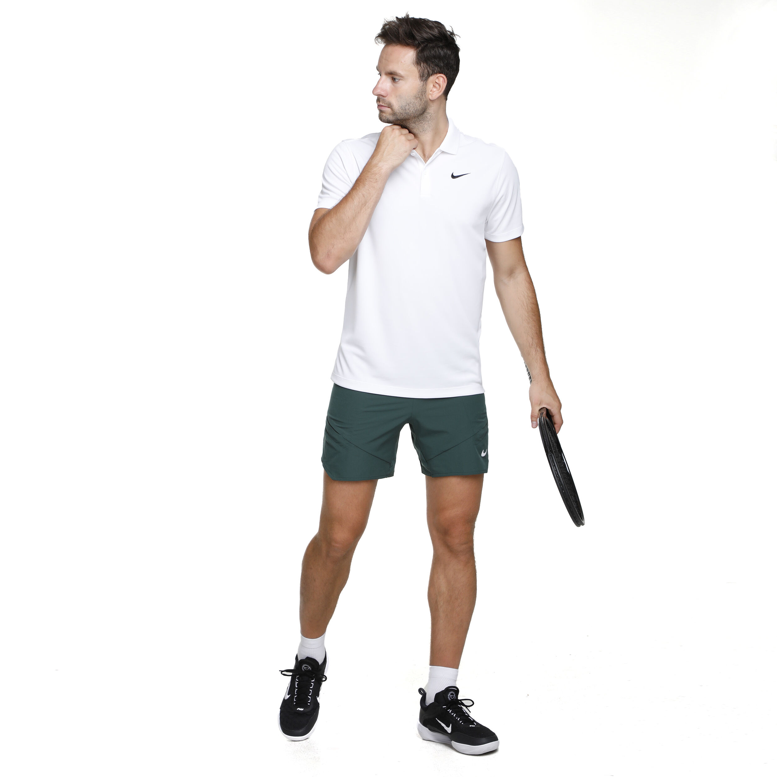 Nike Dri-Fit Solid Polo Hommes - Blanc