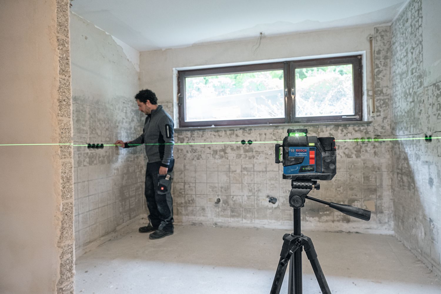 Bosch Professional GLL 12V-100-33 CG Kruislijnlaser groen 3x360° 12V 2.0Ah in L-Boxx - 0601065401