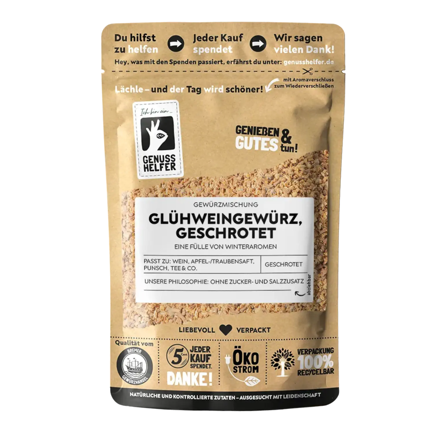 Glühweingewürz, geschrotet