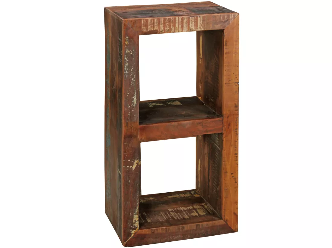 Étagère Debout Bois Massif 45x90x35cm Étagère Cube Table d'appoint Salon