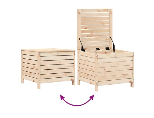 VIDAXL - Pouf Repose-pied de jardin 62x63,5x53,5 cm bois de pin massif