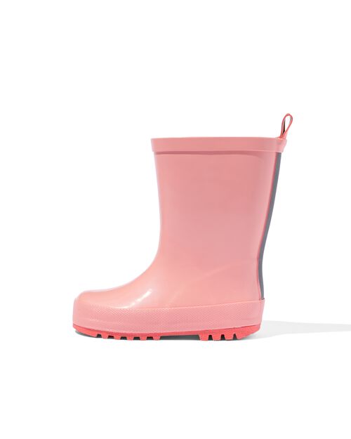 bottes de pluie enfant caoutchouc rose corail