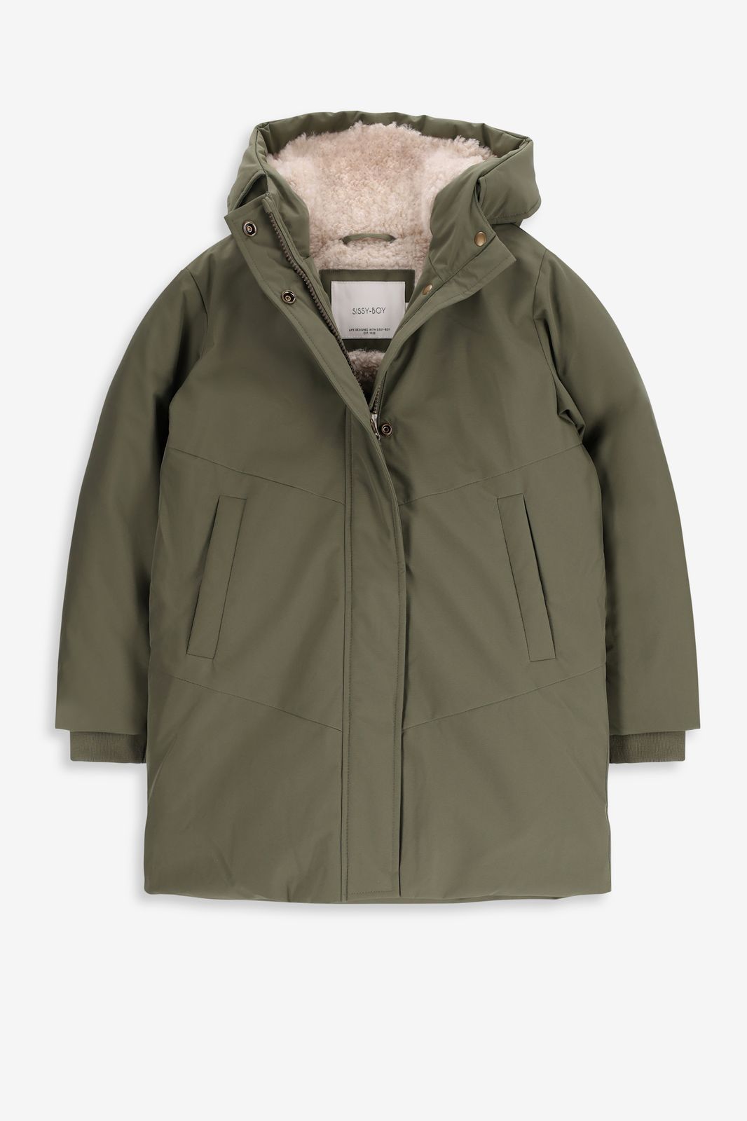 Groene technische parka jas