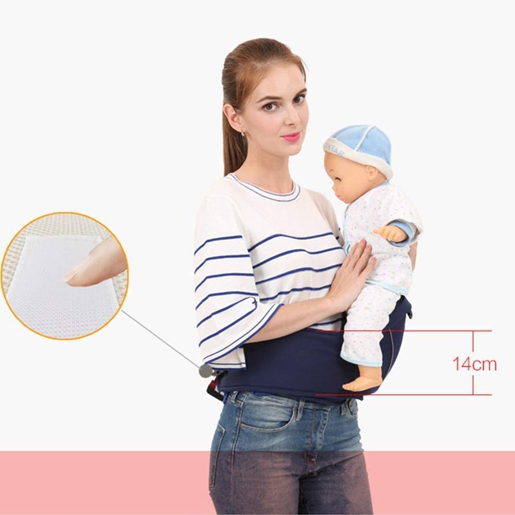 Baby Hüftsitz Ergonomische Hüfttrage Tragesystem mit Netztasche (4-15 kg) - Braun