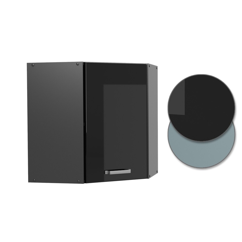 Vicco Eckhängeschrank Küchenschrank R-Line Solid Anthrazit Schwarz 57 cm modern