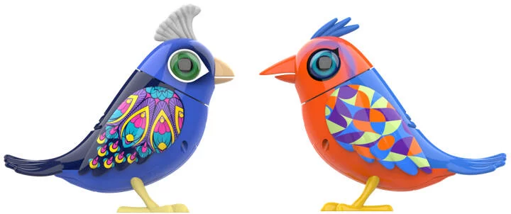 2 DIGIBIRDS OISEAUX INTERACTIFS 8.5 CM