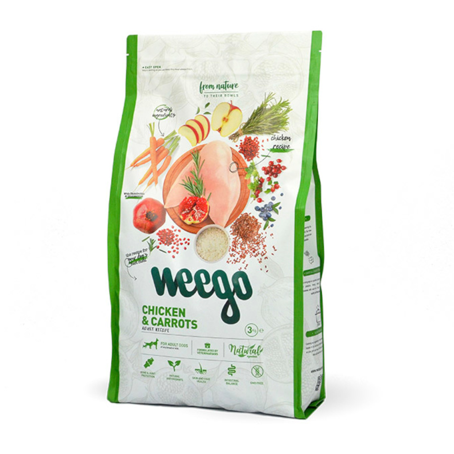 Ração para cães Weego sabor Frango e Cenoura