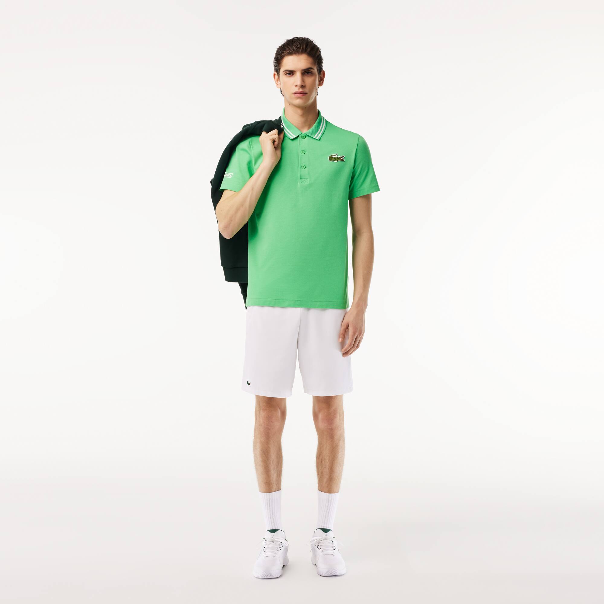 Tennis Piqué-Poloshirt Mutua Madrid Open Edition Kurze Ärmel - Grün - Lacoste - Herren