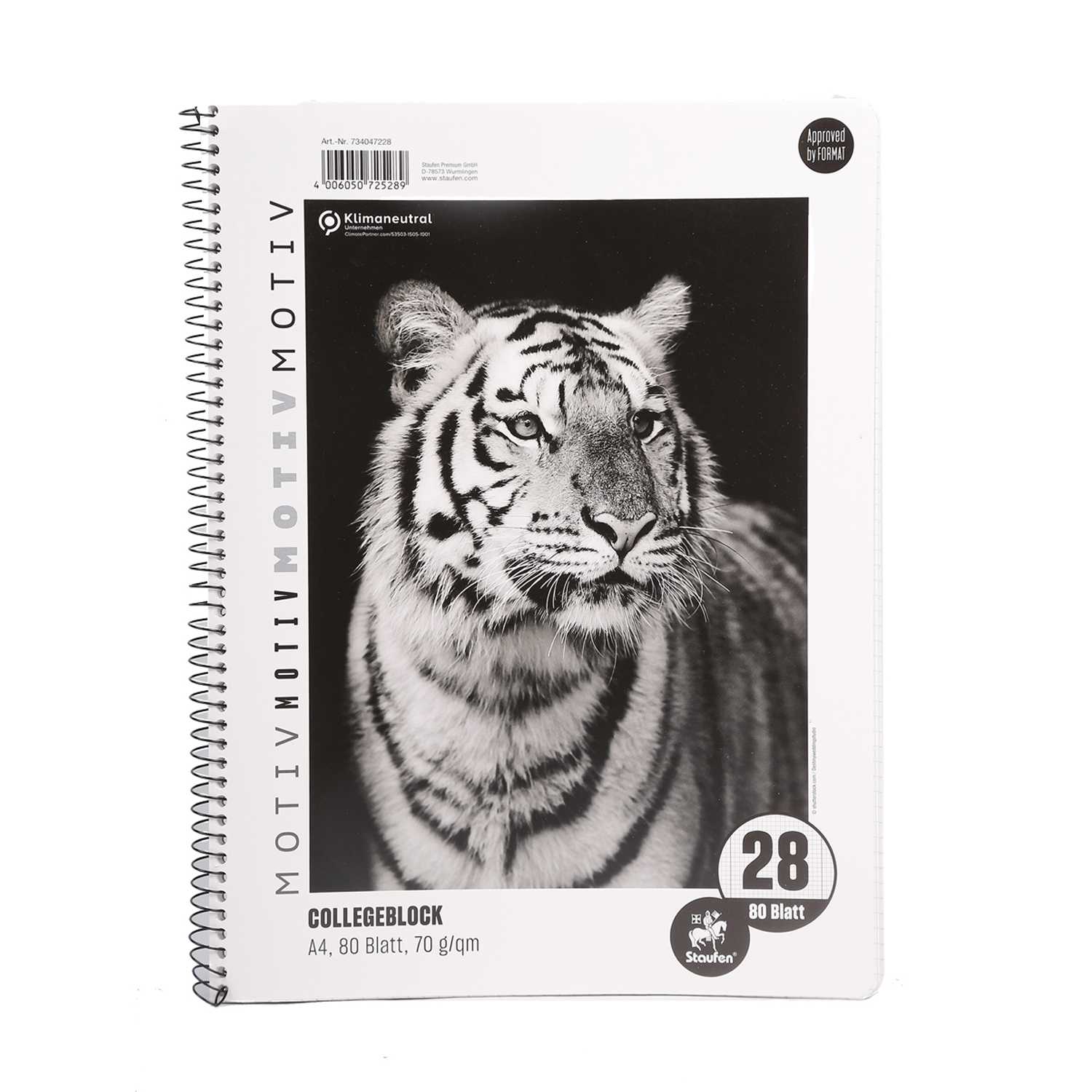 Staufen Collegeblock DIN A4 Lin28 kariert 70 g/m² 80 Blatt