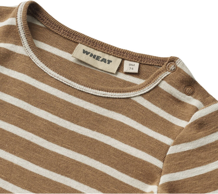 Wheat Langærmet Body Berti Caramel stripe