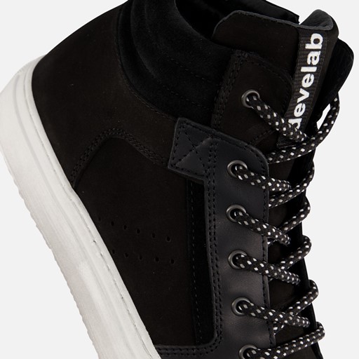 Develab Mid Cut Sneakers zwart Leer