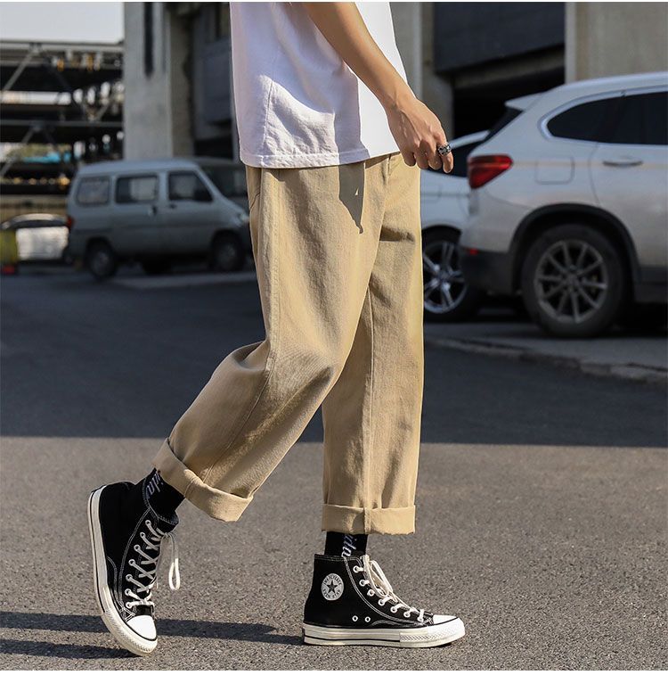 Whyessa - Effen cropped rechte broek