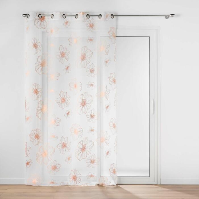 PANNEAU OEILLETS 140X240CM METALLISE JOYCE OR ROSE