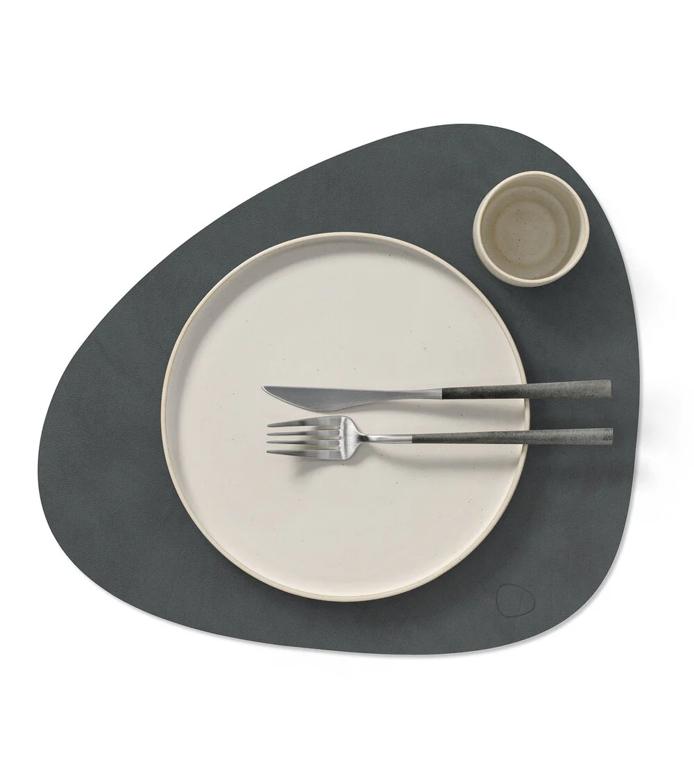 LIND DNA  Nupo curve, dækkeserviet - anthracite