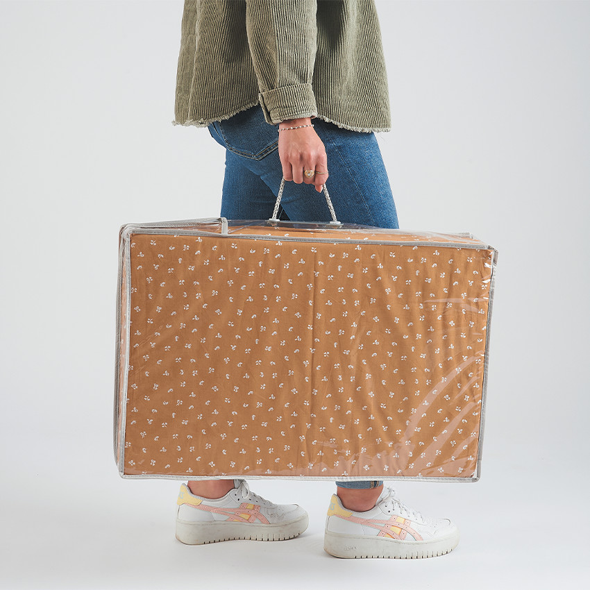 Matelas pliant de voyage 3 parties pour lit bébé - Camel