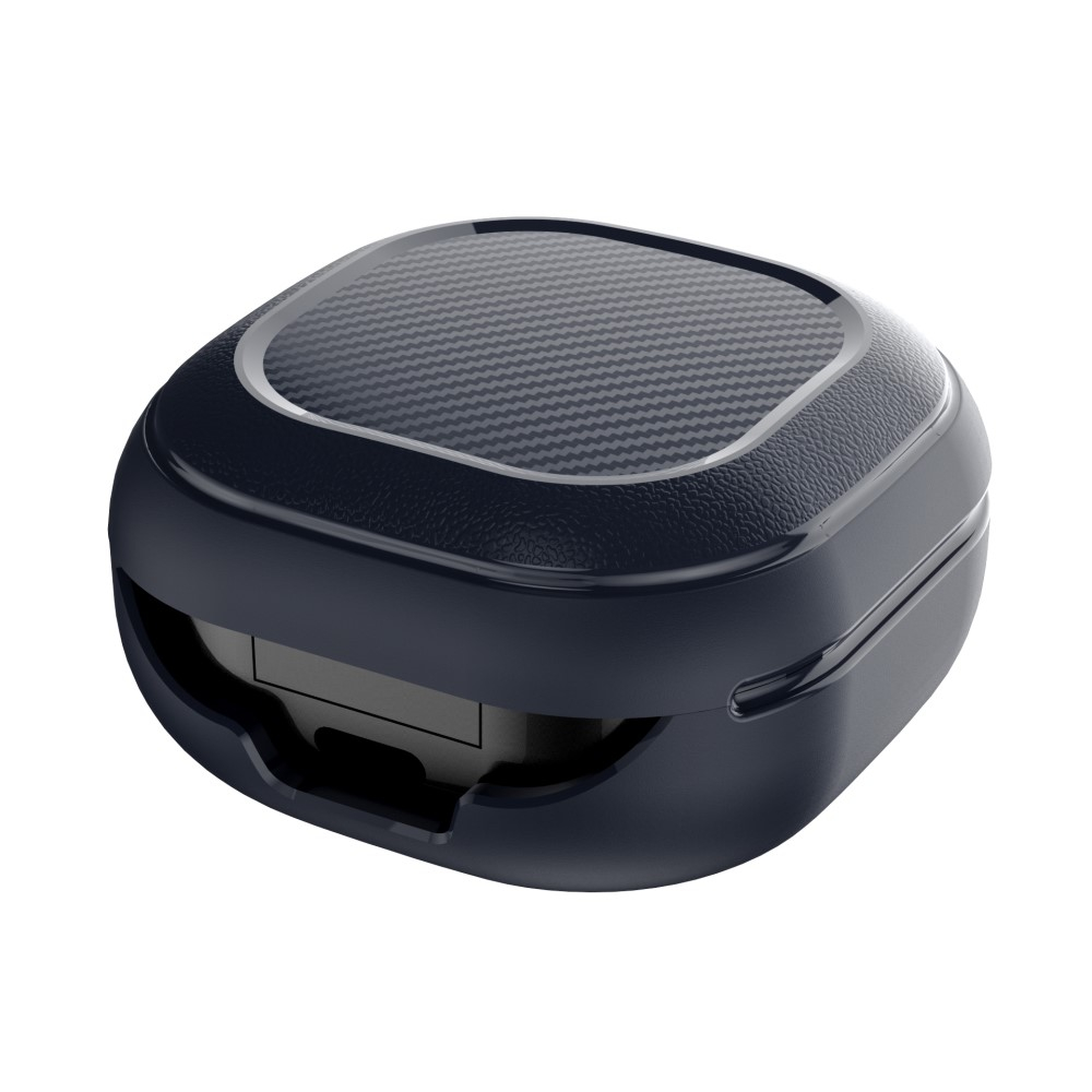 Samsung Galaxy Buds Pro / Buds Live Hardcase Schutzhülle mit Karabinerhaken - Dunkelblau