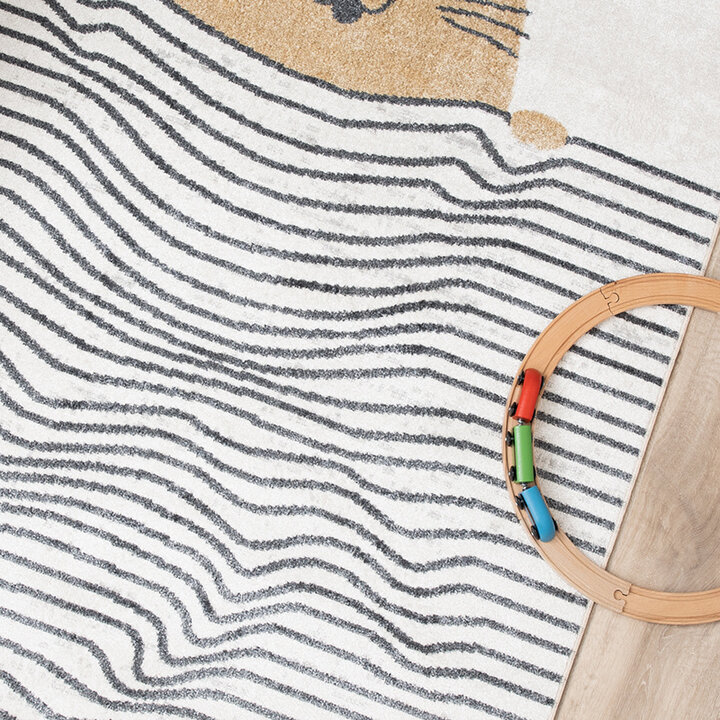 Wasbaar kindervloerkleed - Ravi Cat Multicolor