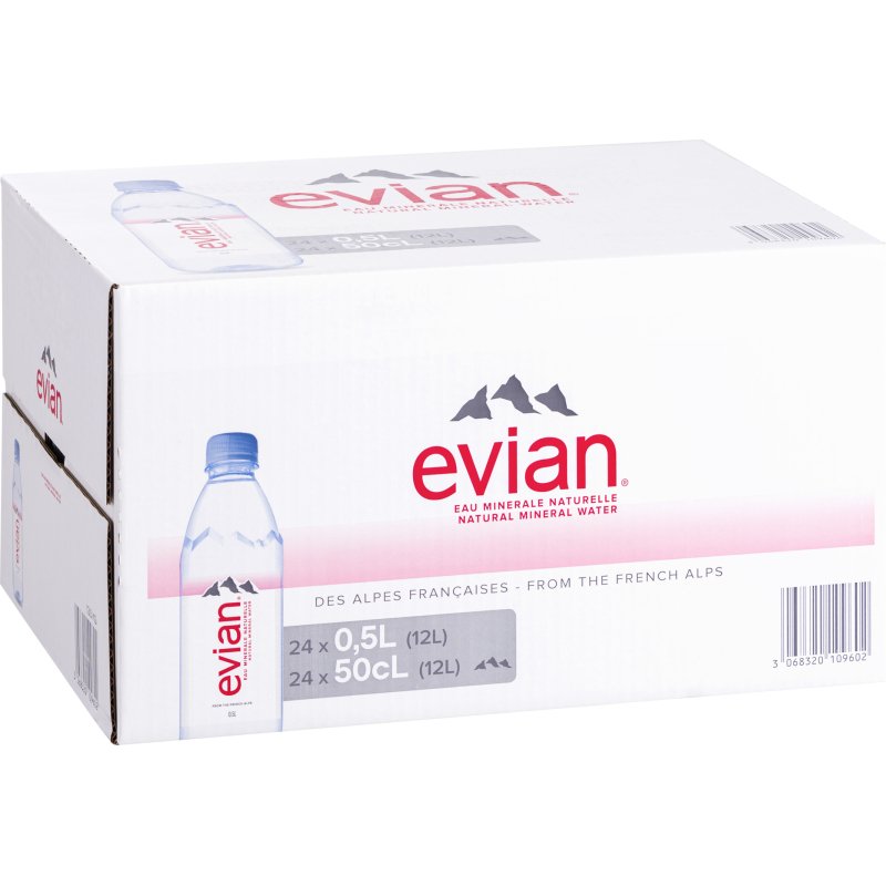 Eau minérale Evian Prestige 50 cl - 24 bouteilles