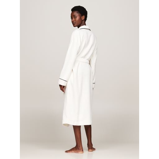 Tommy Hilfiger Fleece Morgenkåbe, Ivory, L