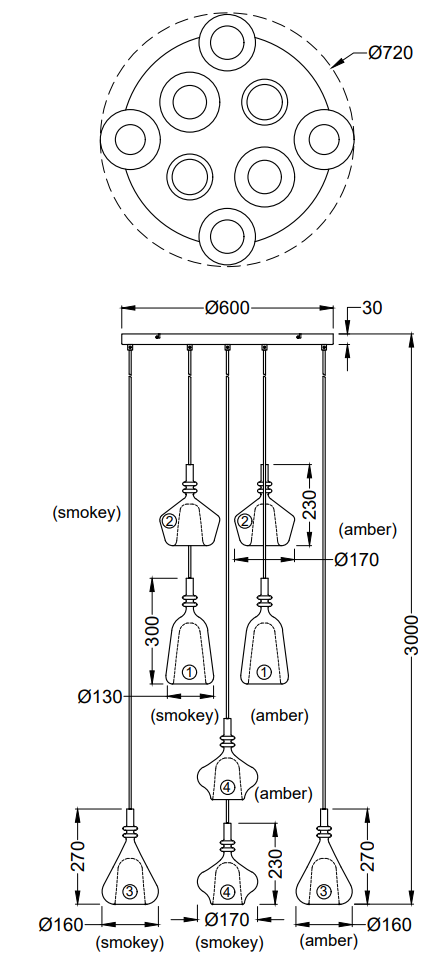 Hanglamp Aldea ⌀60  cm