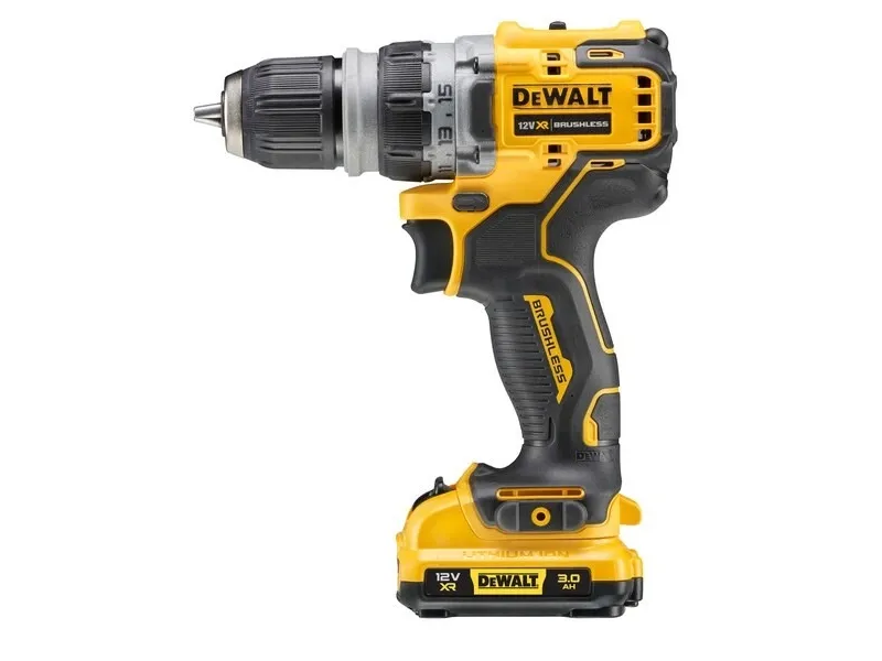 DeWALT DCD703L2T-QW, Pistolgreb boremaskine, Nøglefri, Sort, Gul, 1 cm, 1500 rpm, 2 cm - SOLO