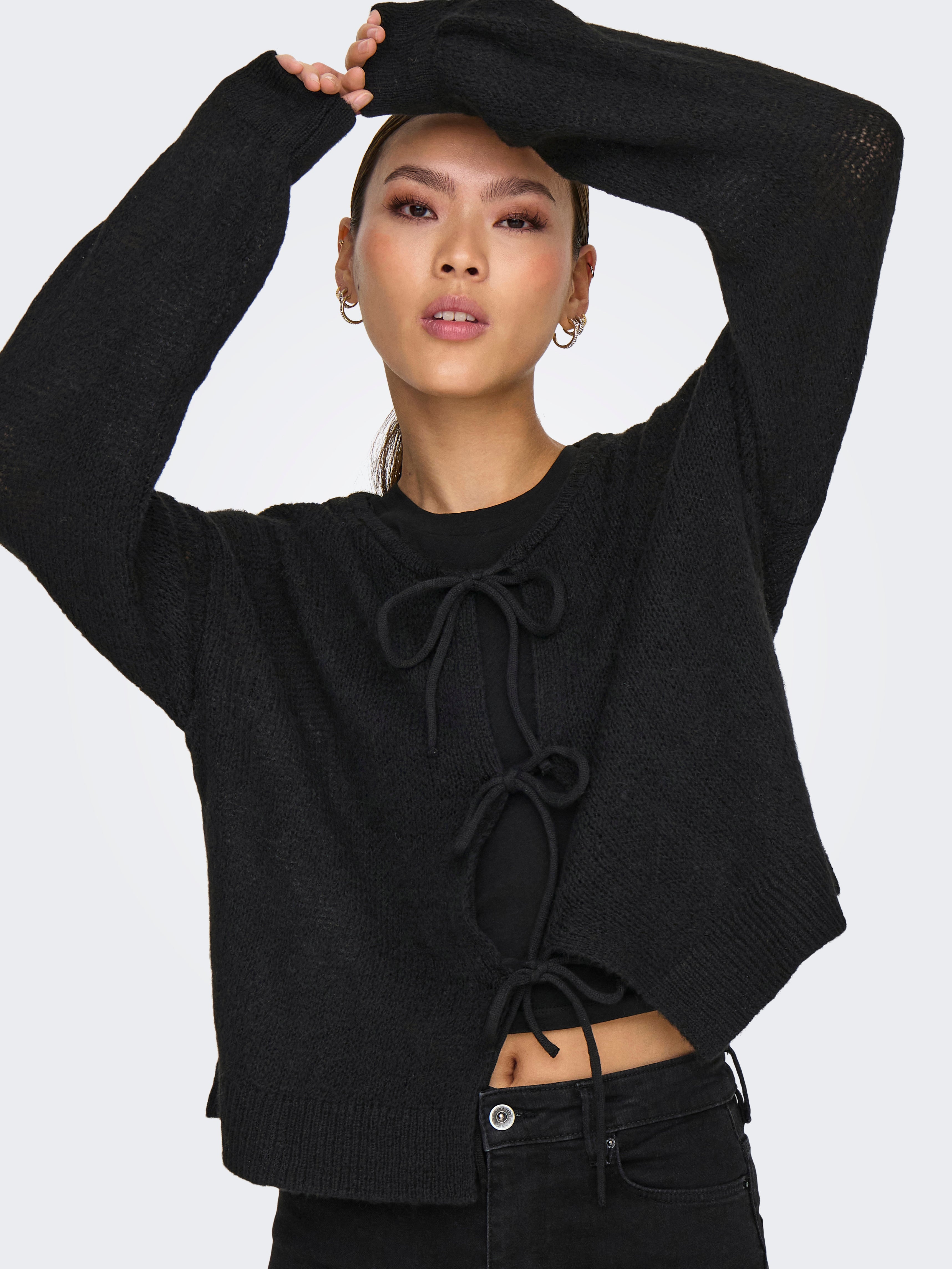 ONLMULINE Strickjacke Black