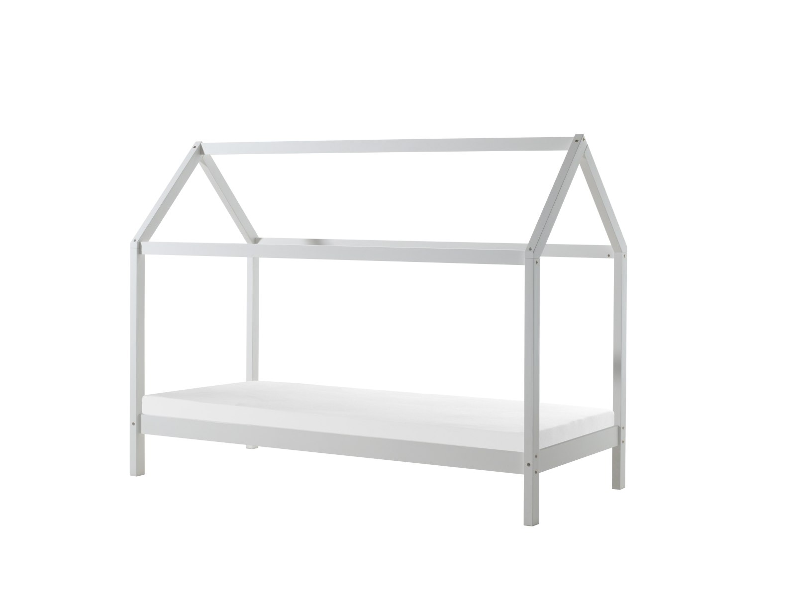 Hausbett-Set DALLAS 2 - weiß - mit Matratze - 90x200 cm