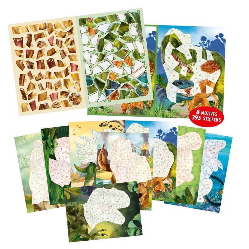 Dino World Number Stickersbog