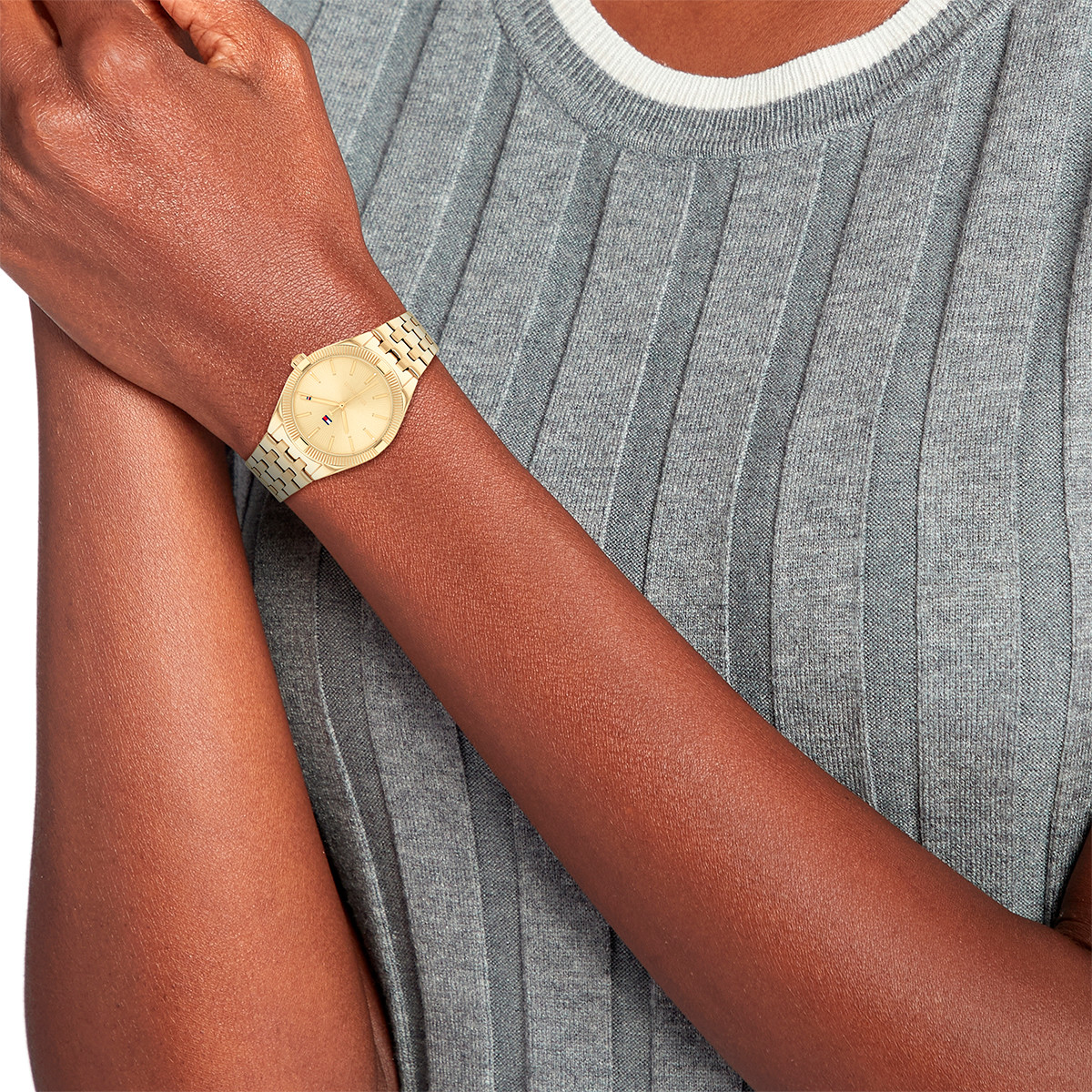 Montre TOMMY HILFIGER Rachel femme bracelet acier doré jaune